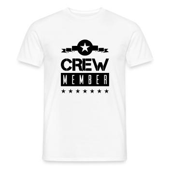 Crew Member - Men's T-Shirt - white - Front - AI Model Male 178 dark (178cm)
