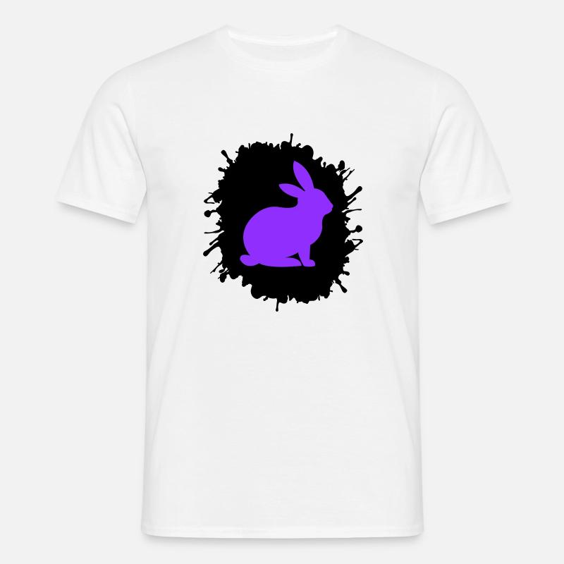 splatter hase - Männer T-Shirt - Weiß