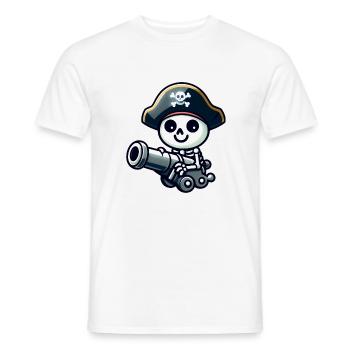 Pirate Skull - Skeleton Treasure - Men's T-Shirt - white - Front - AI Model Male 178 dark (178cm)