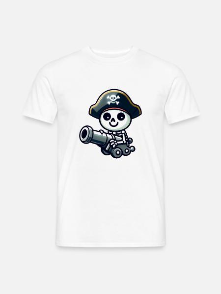 Pirate Skull - Skeleton Treasure - Men's T-Shirt - white