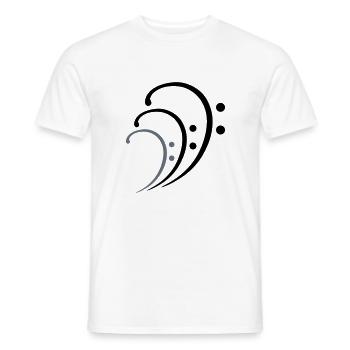 3 Clé de Musique de Fa Trois Notes de Musique Notes de Musique - T-shirt homme - blanc - Devant - AI Model Male 178 dark (178cm)
