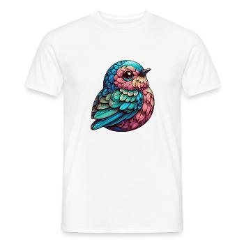Lebendige gefiederte Gelassenheit - Männer T-Shirt - Weiß - Vorne - AI Model Male 178 dark (178cm)