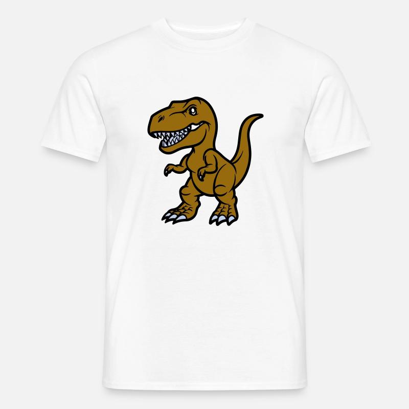T Rex Comic - Männer T-Shirt - Weiß