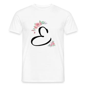 Brief und Blumen - Männer T-Shirt - Weiß - Vorne - AI Model Male 178 dark (178cm)