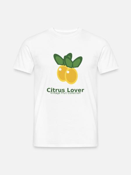 Citrus Lover – Vintage Fruit Collection - Männer T-Shirt - Weiß