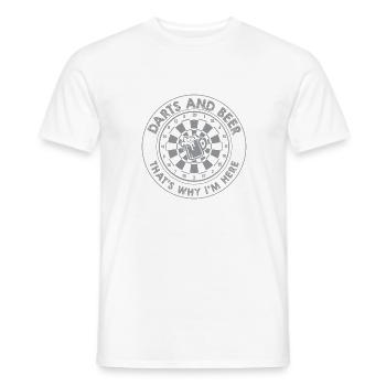 Dart & Bier Lustiger Darts Spruch - Männer T-Shirt - Weiß - Vorne - AI Model Male 178 dark (178cm)