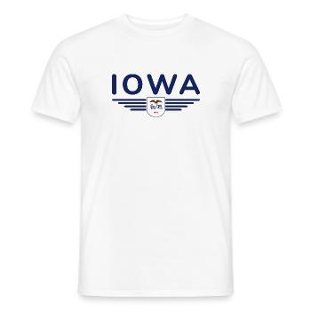 Iowa Fan T-Shirt – Your State! - Men's T-Shirt - white - Front - AI Model Male 178 dark (178cm)