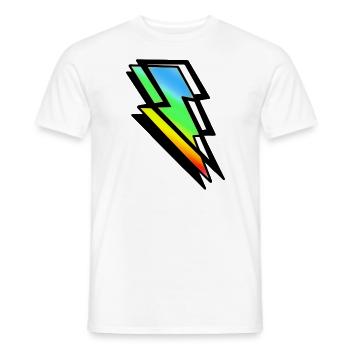 Thunderbolt Bunter Strahl - Männer T-Shirt - Weiß - Vorne - AI Model Male 178 dark (178cm)