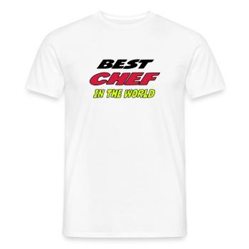 Best chef in the world - Männer T-Shirt - Weiß - Vorne - AI Model Male 178 dark (178cm)
