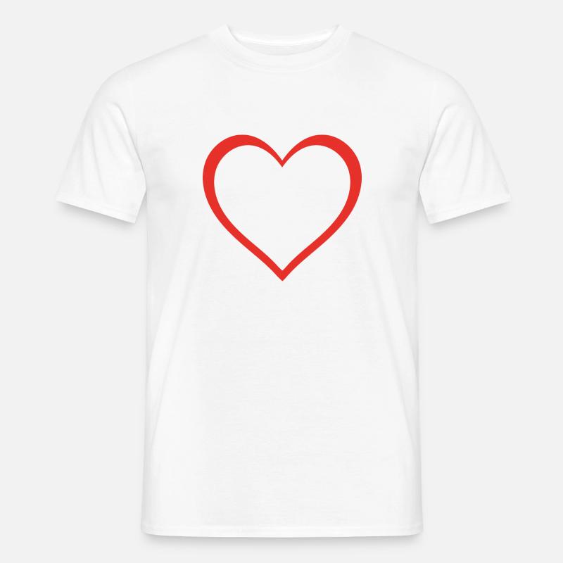 Herz Muster Geschenk - Männer T-Shirt - Weiß