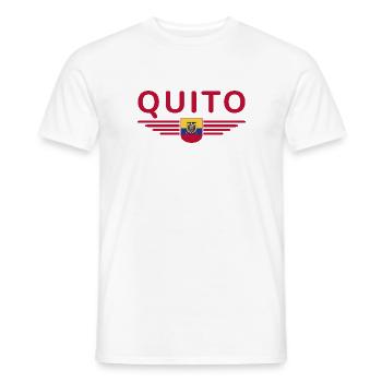 Quito Ecuador Fans T-Shirt Design - Men's T-Shirt - white - Front - AI Model Male 178 dark (178cm)