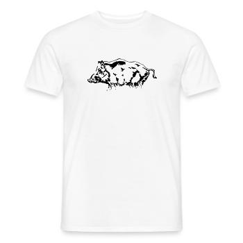 Wild Boar - Wildschwein - Männer T-Shirt - Weiß - Vorne - AI Model Male 178 dark (178cm)