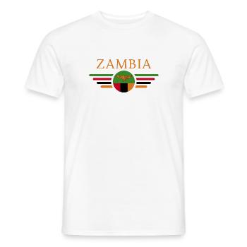 Ich liebe Sambia, Eleganz Stil Design T-Shirt - Männer T-Shirt - Weiß - Vorne - AI Model Male 178 dark (178cm)