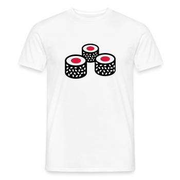 Sushi - T-shirt homme - blanc - Devant - AI Model Male 178 dark (178cm)