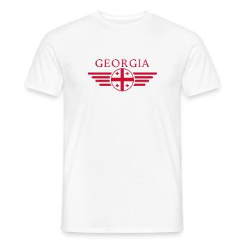J’aime la géorgie T-shirt de style élégance - T-shirt homme - blanc - Devant - AI Model Male 178 dark (178cm)