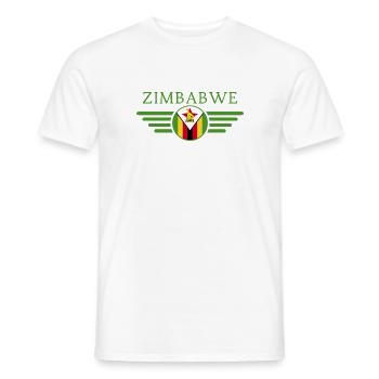 Ich liebe Simbabwe, Eleganz Stil Design T-Shirt - Männer T-Shirt - Weiß - Vorne - AI Model Male 178 dark (178cm)