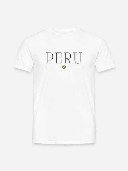 Ich liebe Peru, Design T-Shirt, Outfit - Männer T-Shirt - Weiß