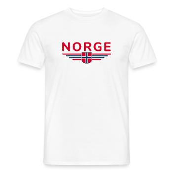 J’aime la tenue T-shirt design Norvège - T-shirt homme - blanc - Devant - AI Model Male 178 dark (178cm)
