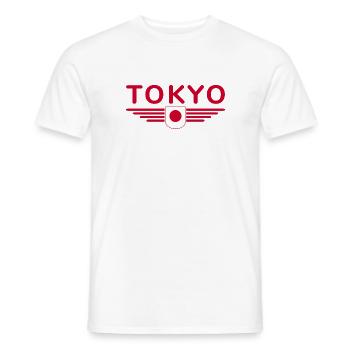 Tokyo Japon Fan Outfit T Shirt Design - T-shirt homme - blanc - Devant - AI Model Male 178 dark (178cm)