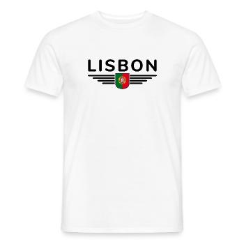 T-shirt de fan de Lisbonne pour les amoureux du Portugal - T-shirt homme - blanc - Devant - AI Model Male 178 dark (178cm)