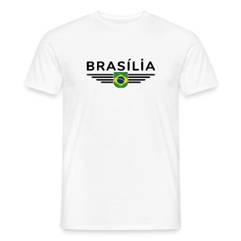 T-shirt Brasília pour les fans et les voyageurs - T-shirt homme - blanc - Devant - AI Model Male 178 dark (178cm)