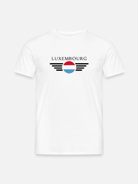 Luxemburg Stil T-Shirt - Männer T-Shirt - Weiß
