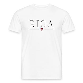Riga, Lettland Stil Design T-Shirt - Männer T-Shirt - Weiß - Vorne - AI Model Male 178 dark (178cm)