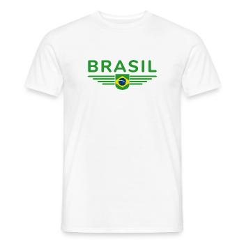 Ich liebe Brasilien Outfit T-Shirt Design Geschenk - Männer T-Shirt - Weiß - Vorne - AI Model Male 178 dark (178cm)