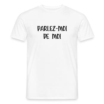 parlez-moi de moi - T-shirt homme - blanc - Devant - AI Model Male 178 dark (178cm)
