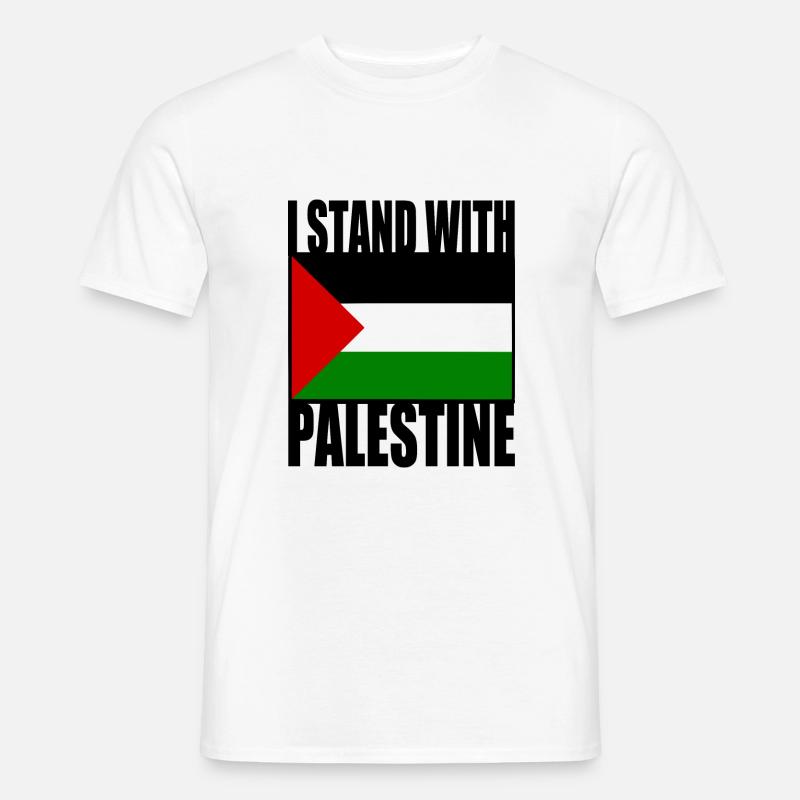 I stand with palestine - Männer T-Shirt - Weiß