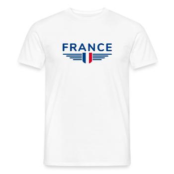 I Love France Elegance Style Design Outfits - Men's T-Shirt - white - Front - AI Model Male 178 dark (178cm)