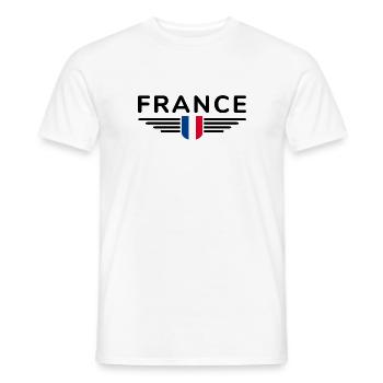 I Love France Elegance Style Design Outfits - Men's T-Shirt - white - Front - AI Model Male 178 dark (178cm)