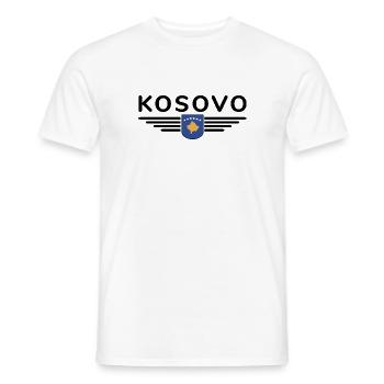 Kosovo Fan T-Shirt Design - Männer T-Shirt - Weiß - Vorne - AI Model Male 178 dark (178cm)
