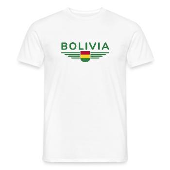 J’aime la Bolivie, T-shirt design de style élégance - T-shirt homme - blanc - Devant - AI Model Male 178 dark (178cm)