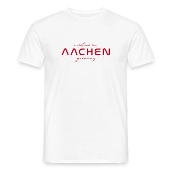 Aachen T-Shirt – Perfect for Fans & Lovers - Men's T-Shirt - white - Front - AI Model Male 178 dark (178cm)