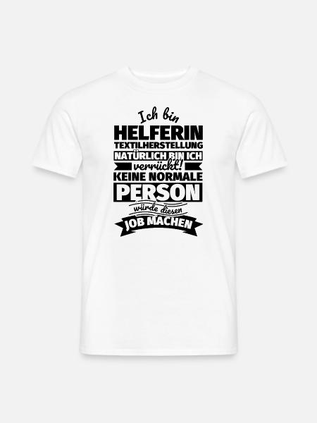 Helferin Textilherstellung Geschenke - Männer T-Shirt - Weiß
