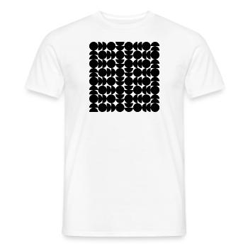 Schwarze Kreise. - Männer T-Shirt - Weiß - Vorne - AI Model Male 178 dark (178cm)
