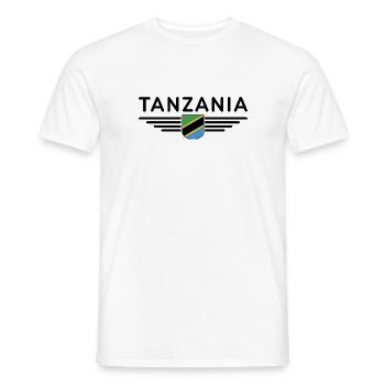 Tanzania T-Shirt for Real Fans - Men's T-Shirt - white - Front - AI Model Male 178 dark (178cm)