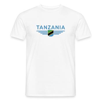 Tanzania T-Shirt for Real Fans - Men's T-Shirt - white - Front - AI Model Male 178 dark (178cm)