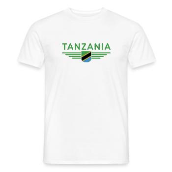 Tanzania T-Shirt for Real Fans - Men's T-Shirt - white - Front - AI Model Male 178 dark (178cm)