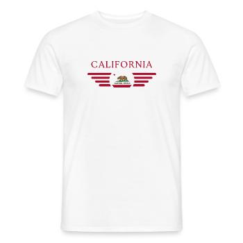 État américain de Californie - T-shirt homme - blanc - Devant - AI Model Male 178 dark (178cm)