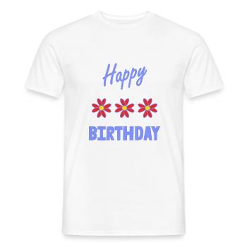 ALLES GUTE ZUM GEBURTSTAG. ALLES GUTE ZUM GEBURTSTAG. JAHRESTAG. - Männer T-Shirt - Weiß - Vorne - AI Model Male 178 dark (178cm)