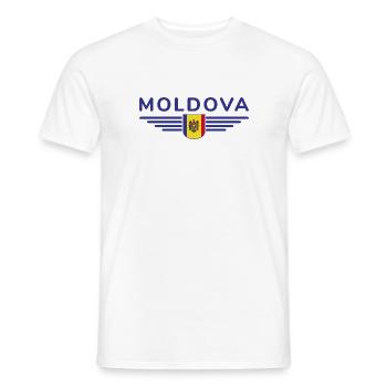 Moldau T-Shirt – Stolz auf Moldawien - Männer T-Shirt - Weiß - Vorne - AI Model Male 178 dark (178cm)