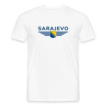 Sarajevo Bosnia Fan T-Shirt - Men's T-Shirt - white - Front - AI Model Male 178 dark (178cm)