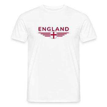 England Fan T-Shirt Design - Men's T-Shirt - white - Front - AI Model Male 178 dark (178cm)