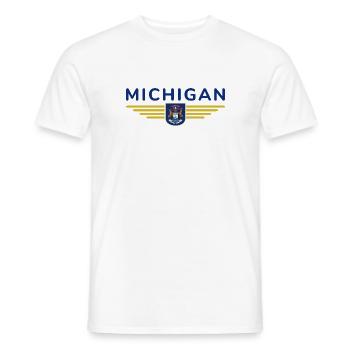 Michigan Fan T-Shirt – Parfait pour les vrais fans ! - T-shirt homme - blanc - Devant - AI Model Male 178 dark (178cm)