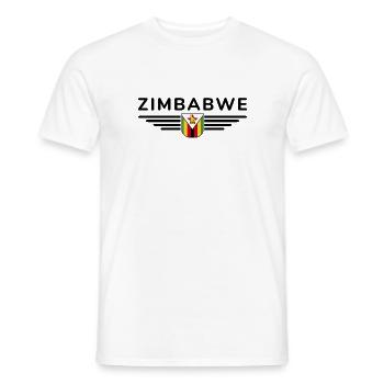 T-shirt Zimbabwe pour les fans de l’Afrique - T-shirt homme - blanc - Devant - AI Model Male 178 dark (178cm)