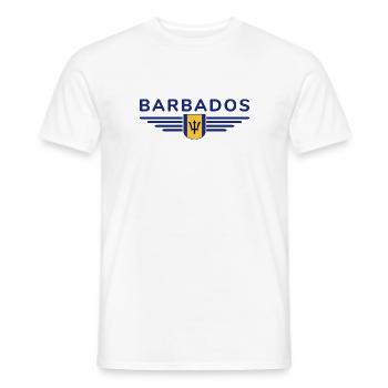 T-Shirt de la Barbade : Pure sensation des Caraïbes - T-shirt homme - blanc - Devant - AI Model Male 178 dark (178cm)