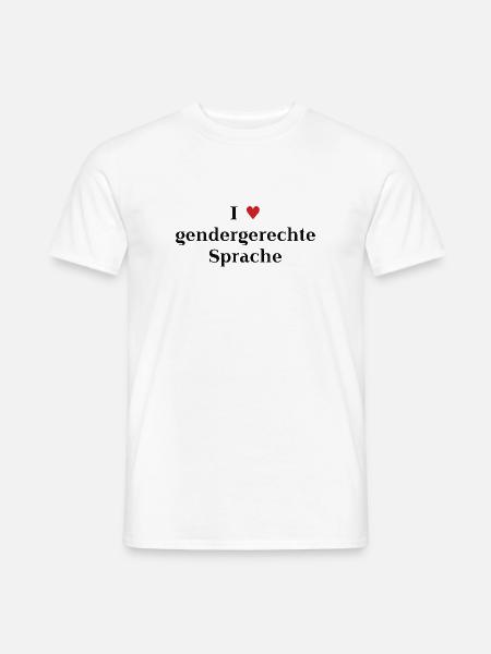 Gender-Neutral ♥ Language Gift Idea Gendering - Men's T-Shirt - white