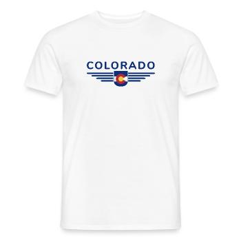 Colorado Fan T-Shirt – Mountains & Adventure - Men's T-Shirt - white - Front - AI Model Male 178 dark (178cm)